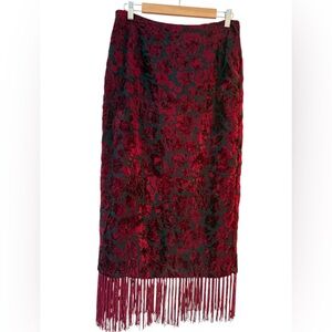Stop Fringed Beaded Skirt